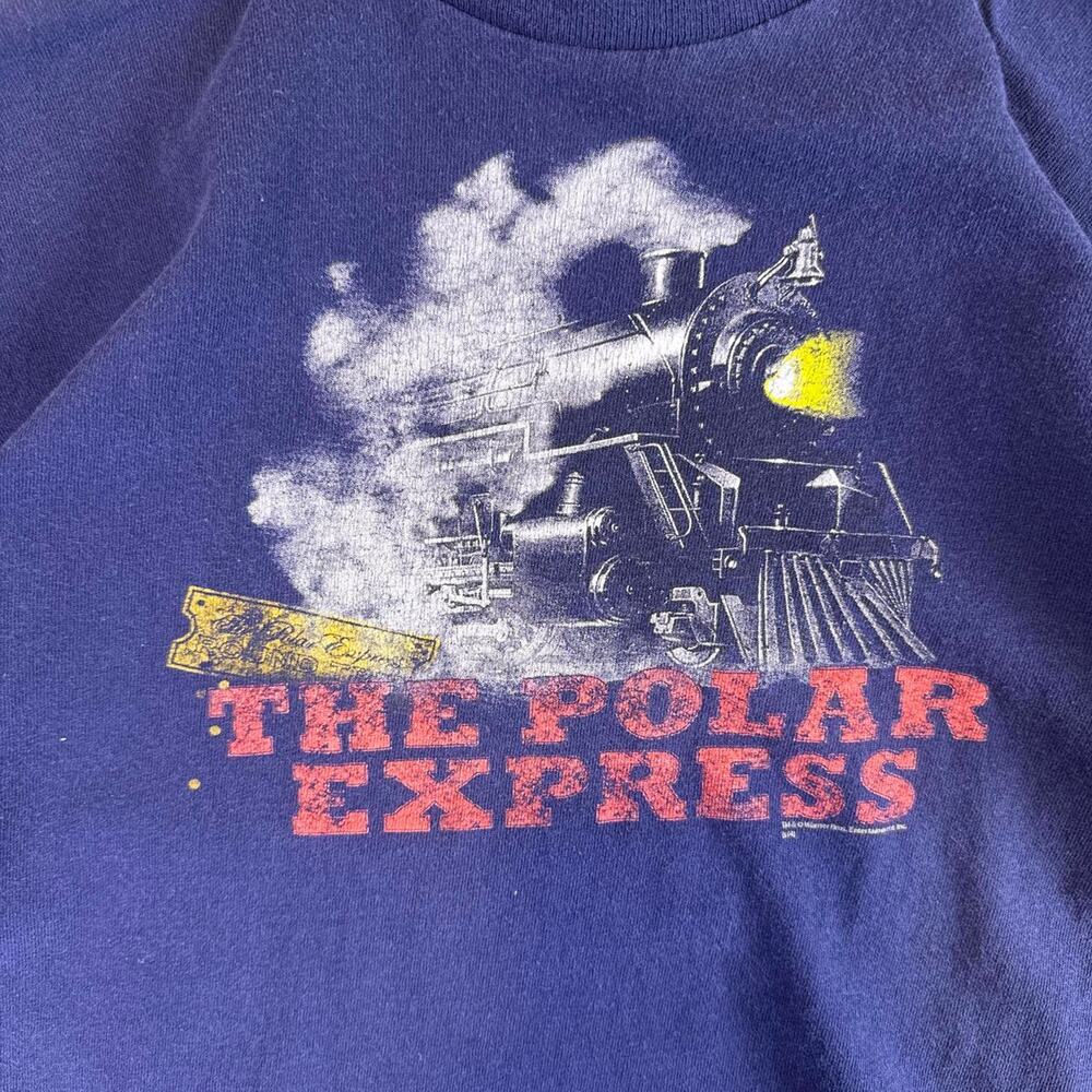 Y2K The Polar Express Movie Graphic Pro Delta Long Sleeve Shirt Youth XL - Picture 4 of 7